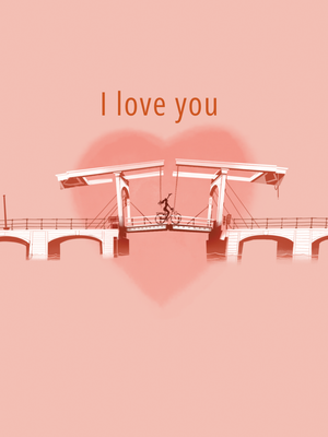 Ansichtkaart I love you 2